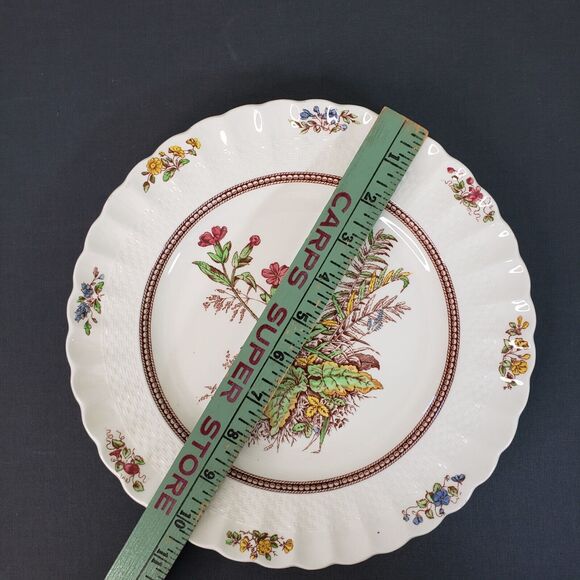 Vtg Spode Copeland Rosalie Dinner Plate Basketweave 10.5" Chelsea Wicker - Picture 5 of 5